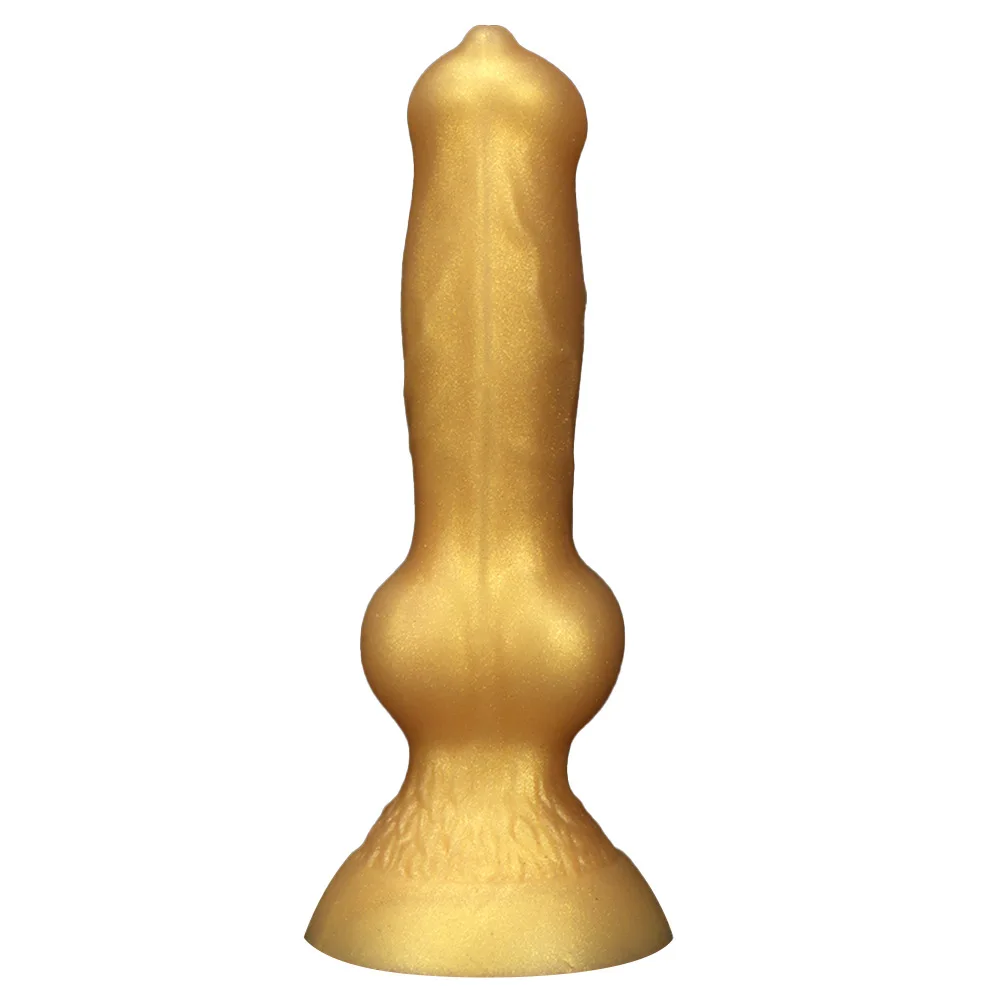 MINI Golden ANIMAL Dildo Flesh Realistic Dog Dildo Vagina Anal Butt  Super Simulation Thick Dildo Adult Products Women Sex Toys