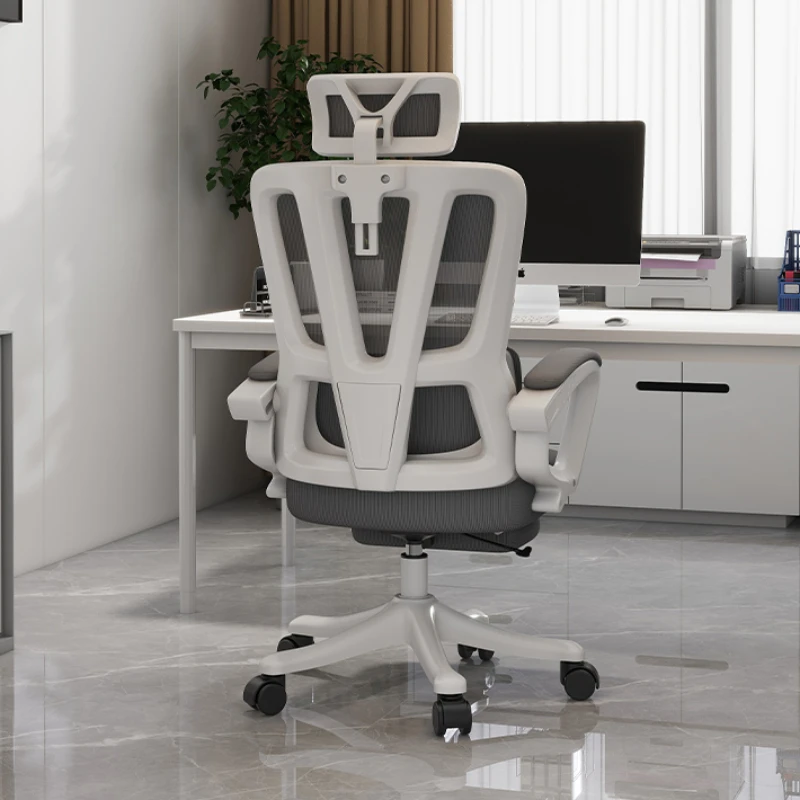 Kursi meja kantor ergonomis, furnitur game ponsel ruang putar aksen nyaman