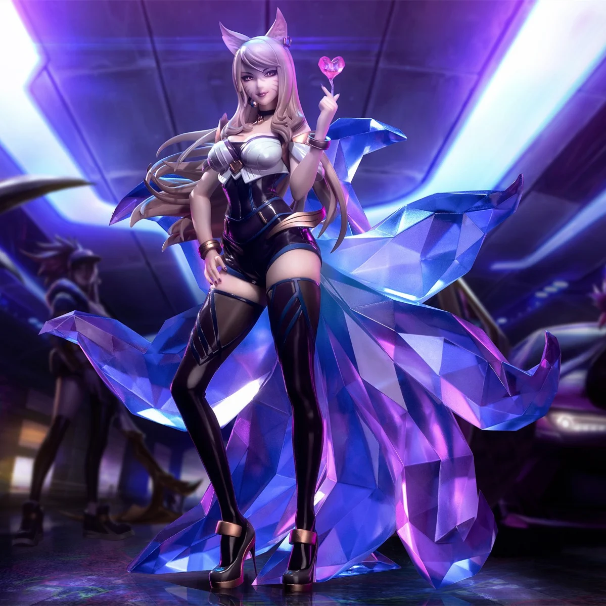 

LOL KDA Game Accessories Figurine Display Toy Hero League Collectible Action Figure Fox Demon Nine Tails Amiibo Collectibles