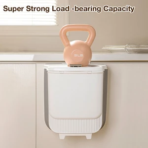 7L Klappmüll mit Deckel Küche Hängende Müll Anti-Odor-Lebensmittel-Dumpe Badezimmer 6 Hauptverkaufsbixeira Anti -Geruchs -Windeln - №5