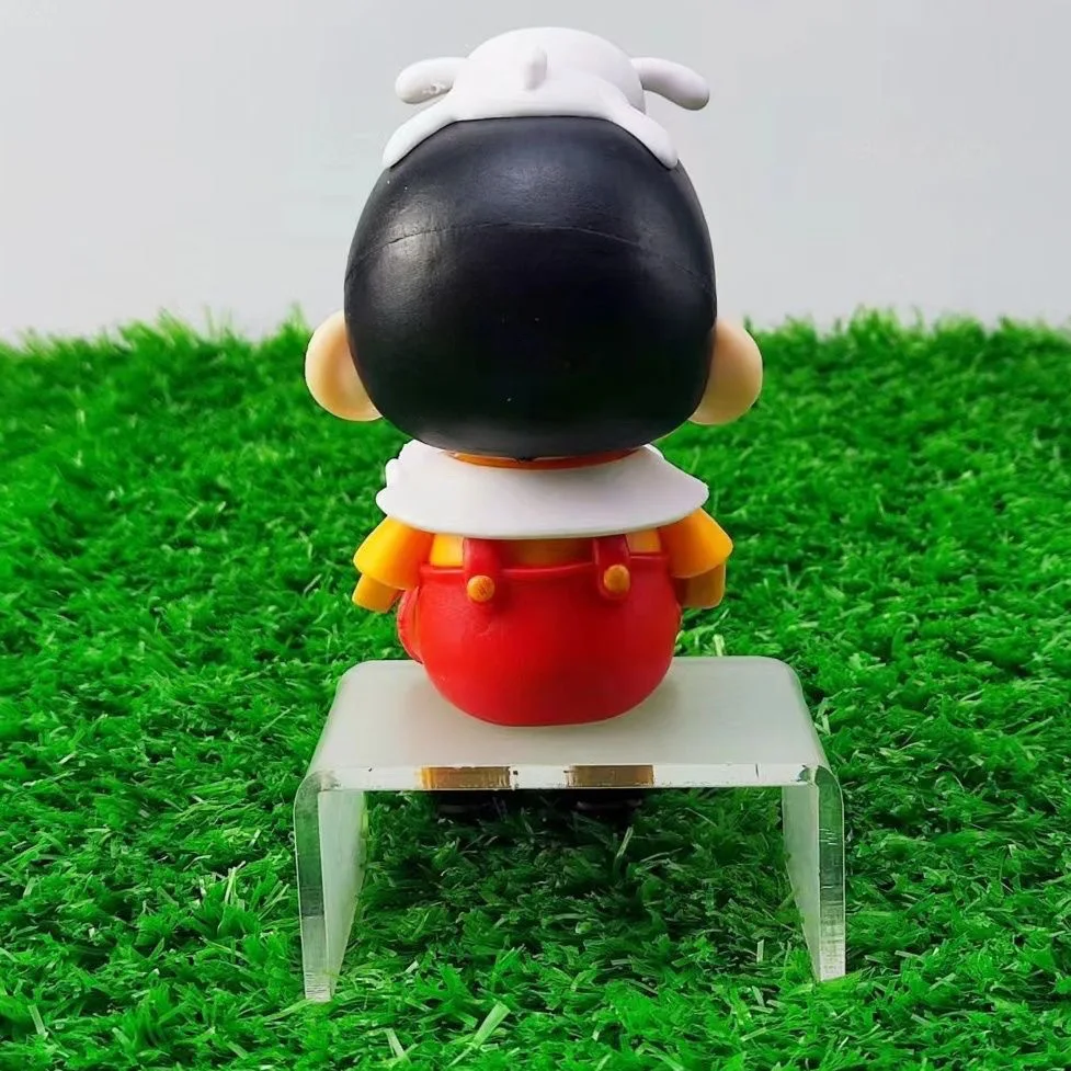 Anime bolo lápis shin-chan q versão postura sentada figura de ação pvc modelo brinquedos boneca carro ornamentos coleção presentes