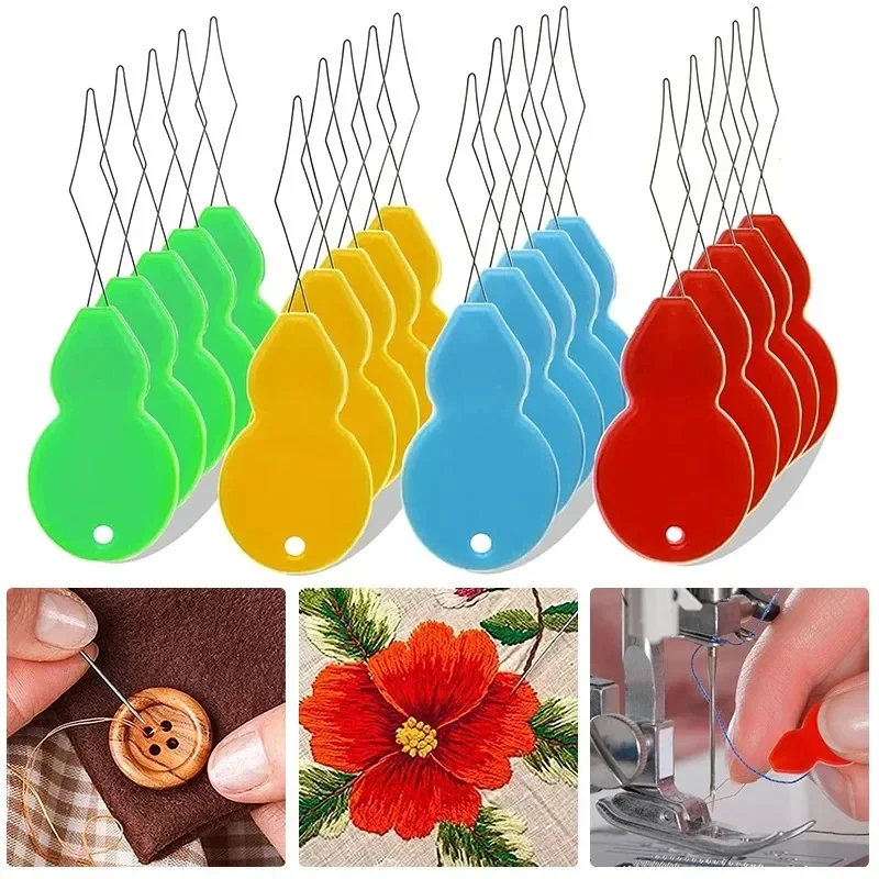 2-10PCS Heavy Duty Needle Threader Steel Wire Loop Quick Threading Tool Universal for Sewing Machine & Hand Sewing Durable