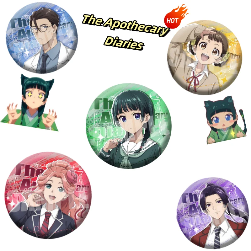 

Аптекарские дневники Мао Мао Рен Ши милый мультфильм аниме Kawaii Quicksand Bar Chirp двойная вспышка жесть значок украшение