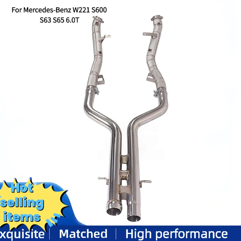 Custom OEM Precise Fitment Exhaust Pipes Header for Mercedes-Benz W221 S600 S63 S65 6.0T Sus304 Downpipe Power Upgrade