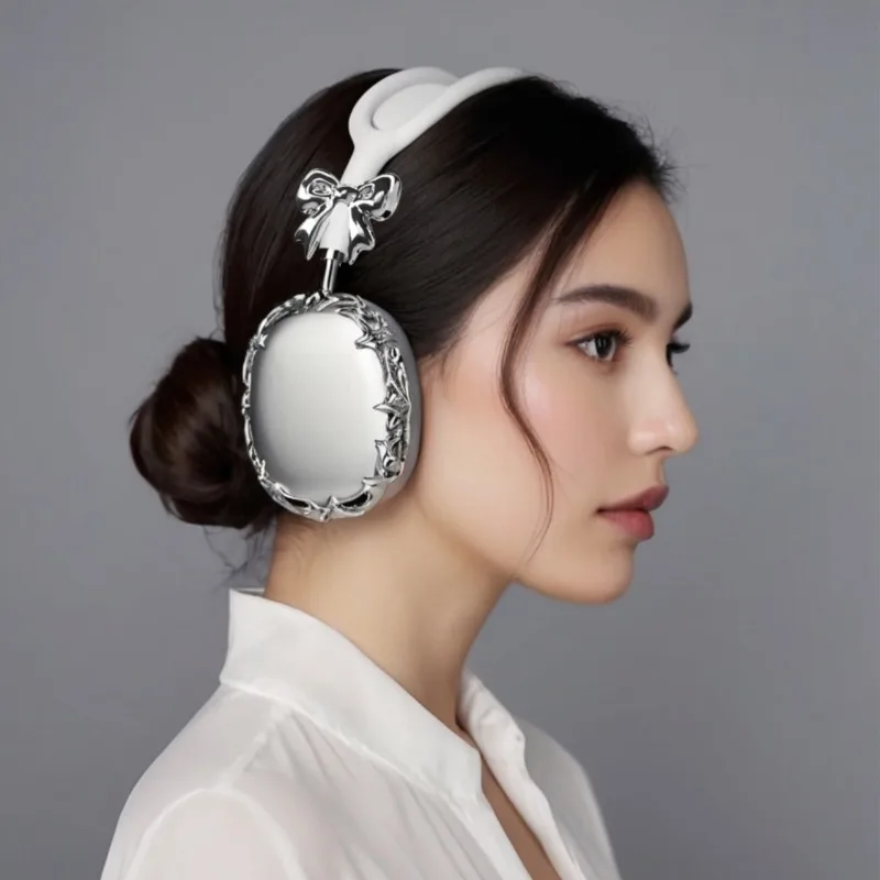 Beautiful Bow Tie Airpods Max Headphones Cover Custom Girly Hand Beam Protective Cover Decoration 3D Resin Headband Accessories