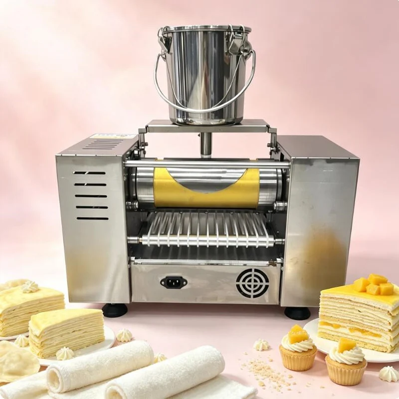 Durian Crepe Making Machine Small Commercial Automatic Multi Purpose Egg Crepe Spring Roll Skin Machine