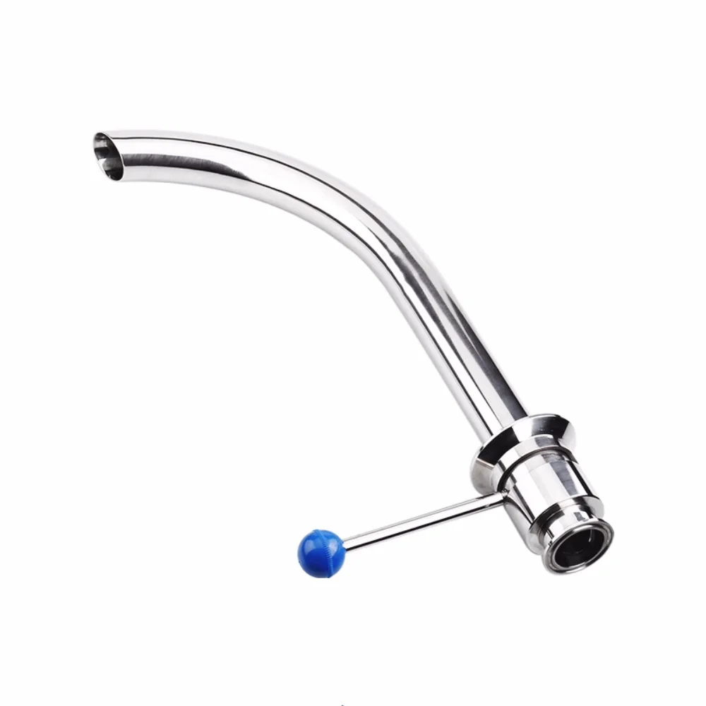 

Clamp Φ25Φ32Φ38mm Rotating alcohol outlet valve Sanitary SS304 Elbow Valve Manual Connect Type with Rotary Dispensing Functio