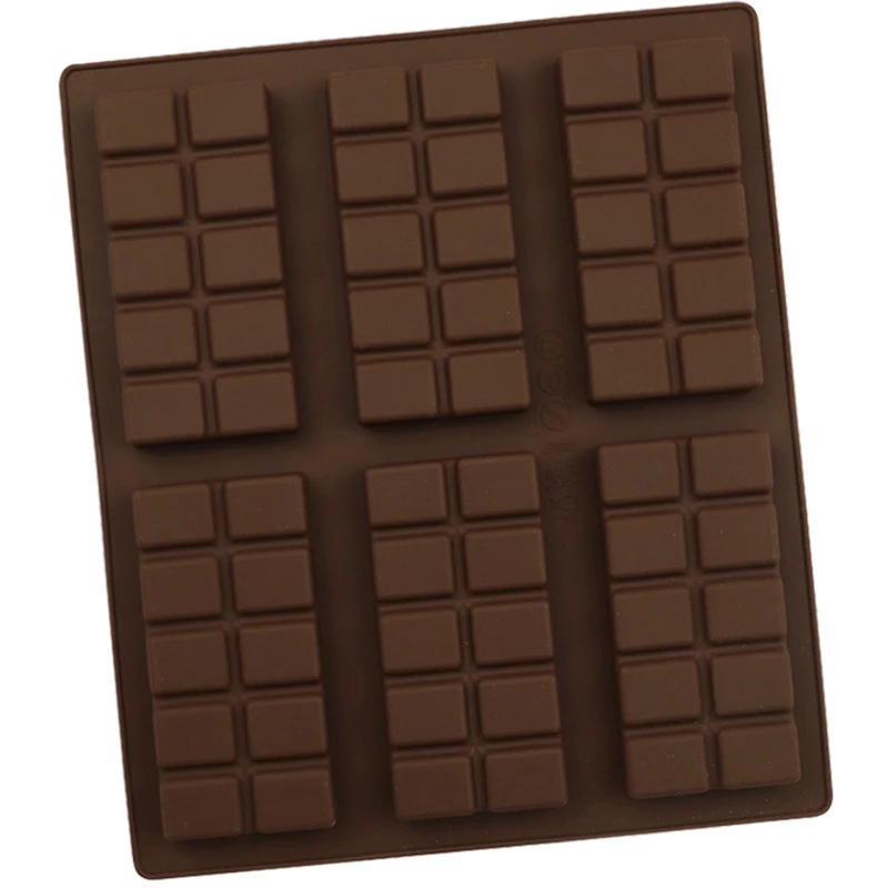 Chocolate Candy Bar Silicone Mold Rectangle Break Apart Protein Engery Mould Wax Melt Fat Bomb Snack Kitchen Accessories Tools