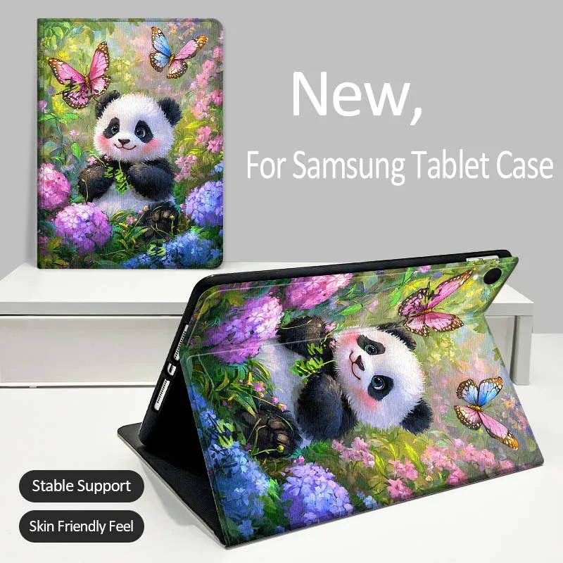 

Cartoon Anime Panda Tablet Case For Samsung Galaxy Tab A A7 A8 A9 A11 S6 S11 Lite Plus 10.1 10.4 10.5 Inch 2022 2025