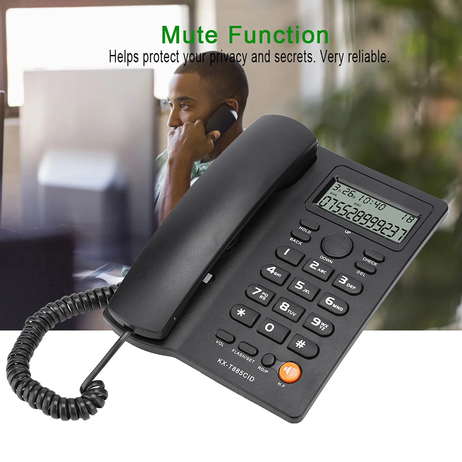KX-T885CID Caller ID Telephone Caller ID Telephone Handsfree Calling Home  Hotel Landline Phone English