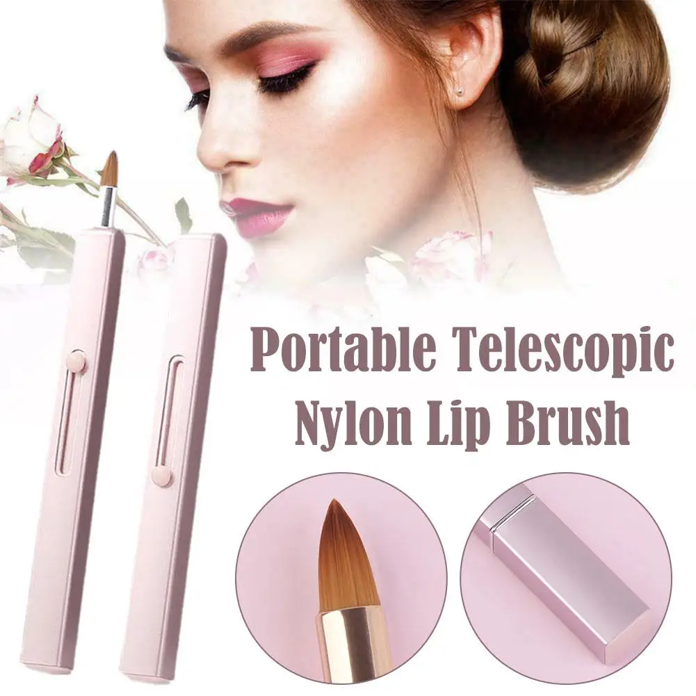 Portable Lip Brush Eyelash Makeups Brushes Lash Extension Lipstick Maquiagem Gloss With Brush Lip Cap Mascara Protect Lipgl Y5S0