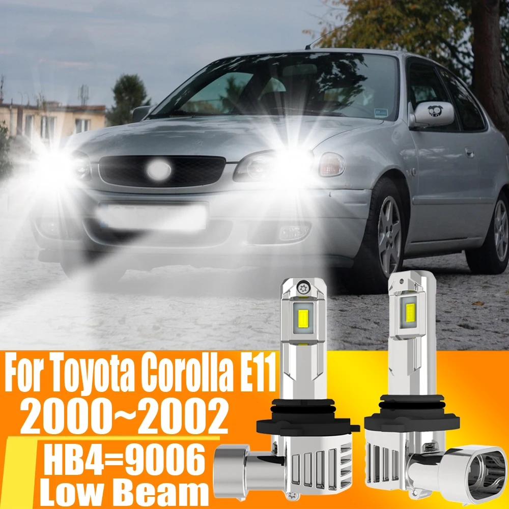 2pcs HB4 9006 Led Headlight Canbu Car Bulb High Power Xenon White Fog Light Diode Lamp 12v 55w For Toyota Corolla E11 2000~2002