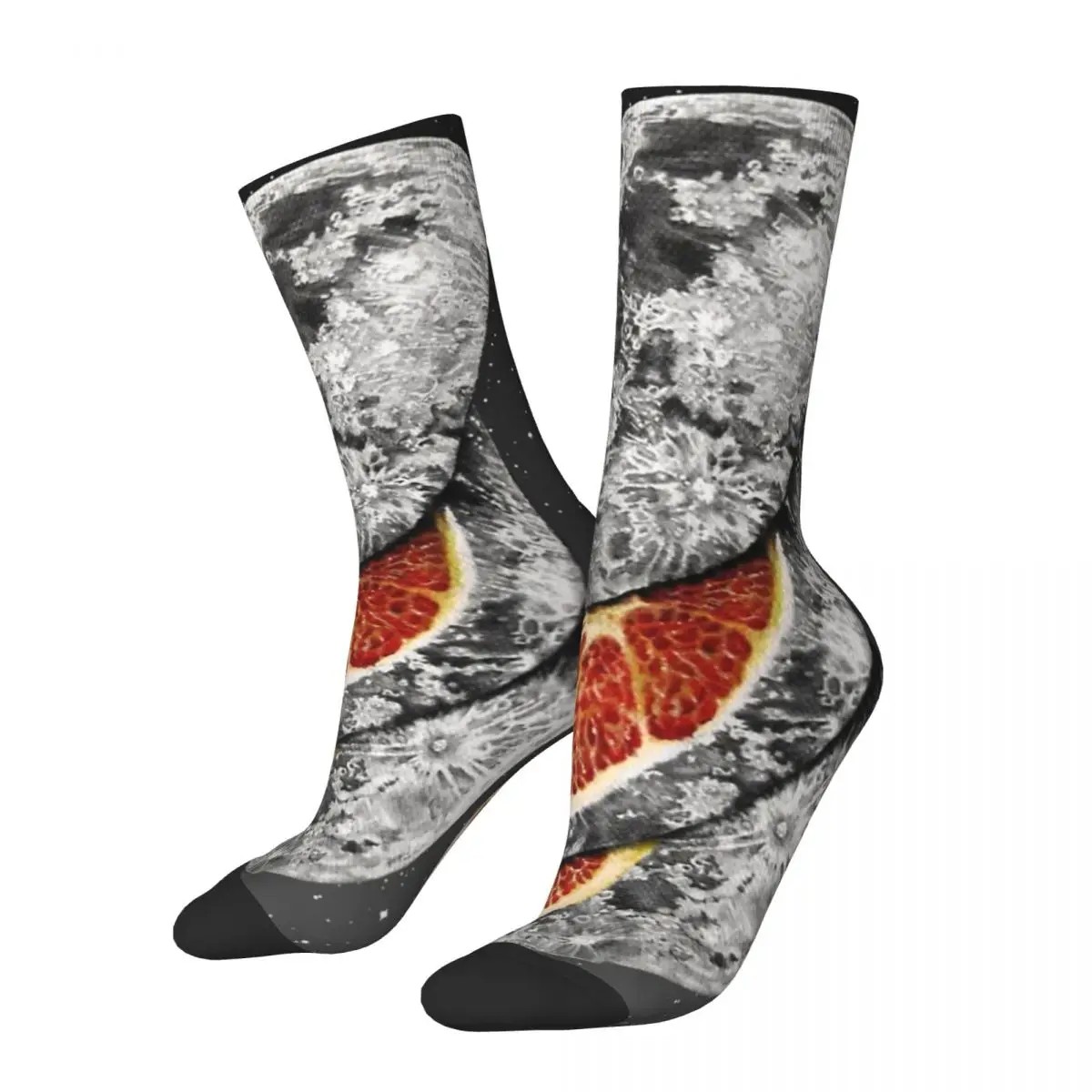 Hip Hop Retro LUNAR FRUIT Crazy Men's Compression Socks Unisex Fruit Family Seamless Printed Funny Happy Crew Sock Boys Gift