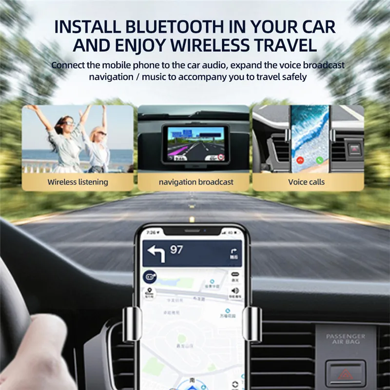 Wireless Adapter Receptor Bluetooth 5.3 With Color LED 3.5mm Aux Audio Receiver Transmitter Audio Receptor For Car PC MP3 Player