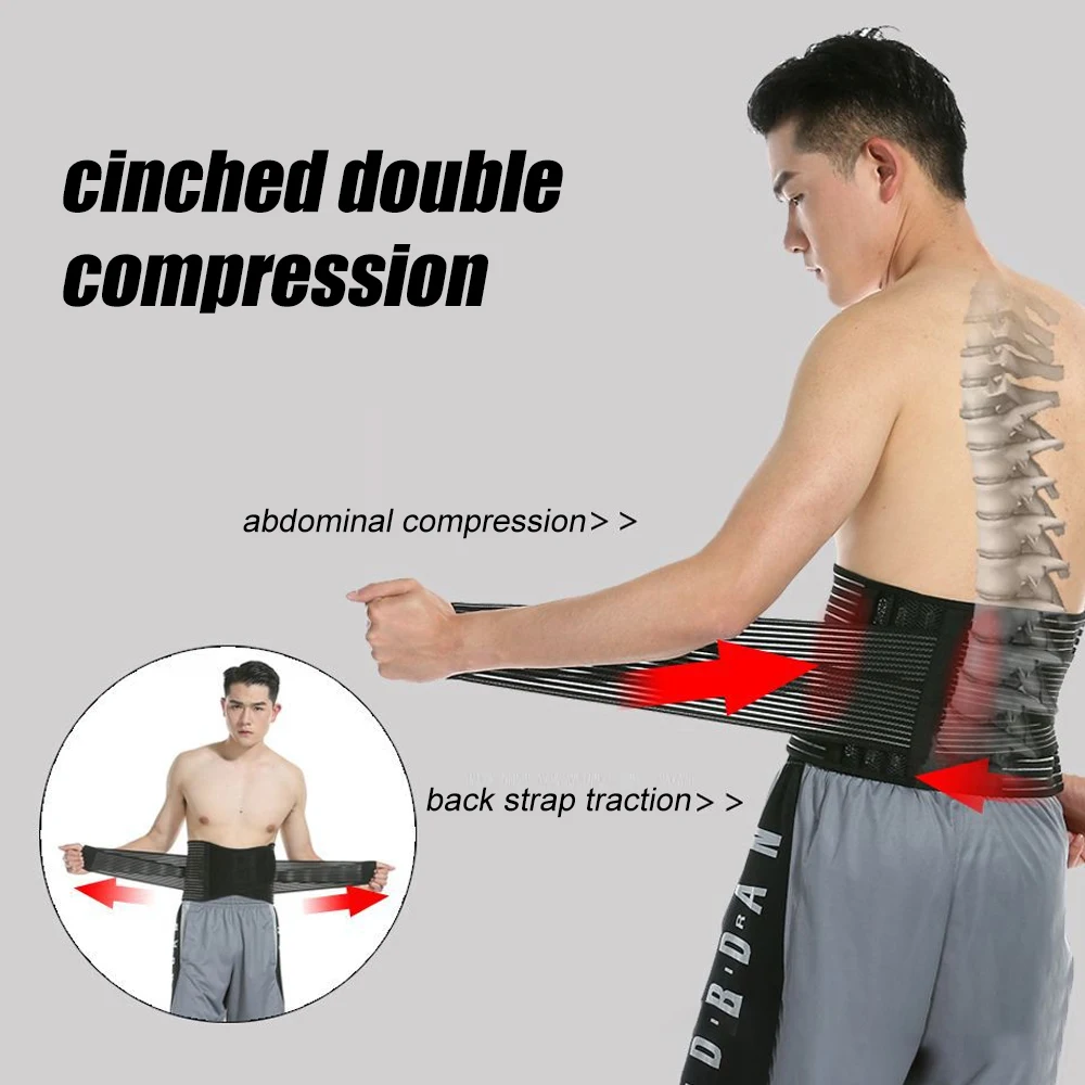 Double Pull Back Lumbar Support Belt Orthopedic Waist Corset Men Women Spine Decompression  Back Pain Relief Waist Trainer Brace