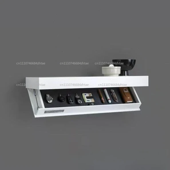 Wood Floating Wall Shelves Magic Flap Hidden Shelf with Secret Compartment Wall-mounted Storage Wood Furniture Storage Box