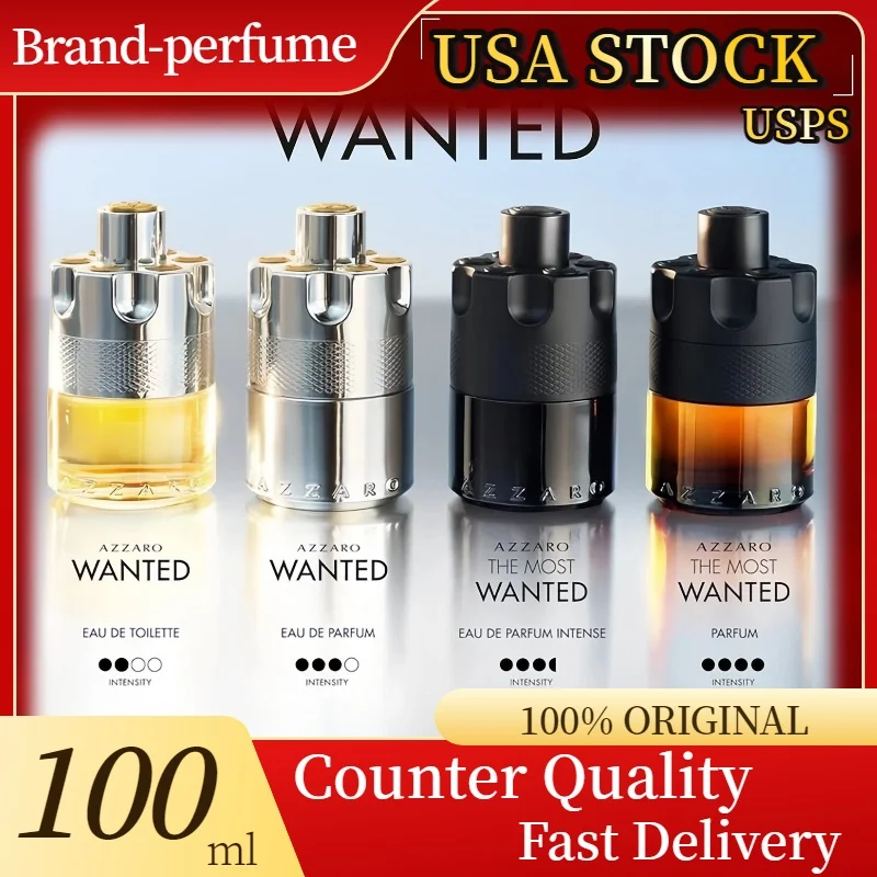 Azzaro Wanted EDP Spray de 100 ml para hombres-Colonia de lujo francesa con feromonas, perfume de larga duración para atraer mujeres, fragancia sexy