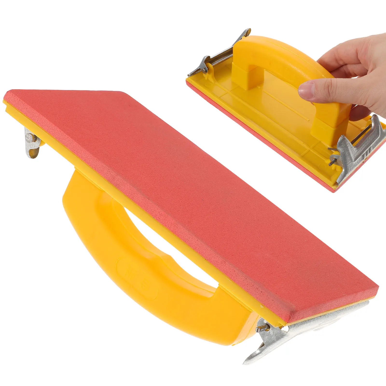 

Sandpaper Holder Plastic Body Rubber Handle Anti-Slip Pad For Wall Wood Metal Sanding Wet Dry Use Grinding Polishing Tool