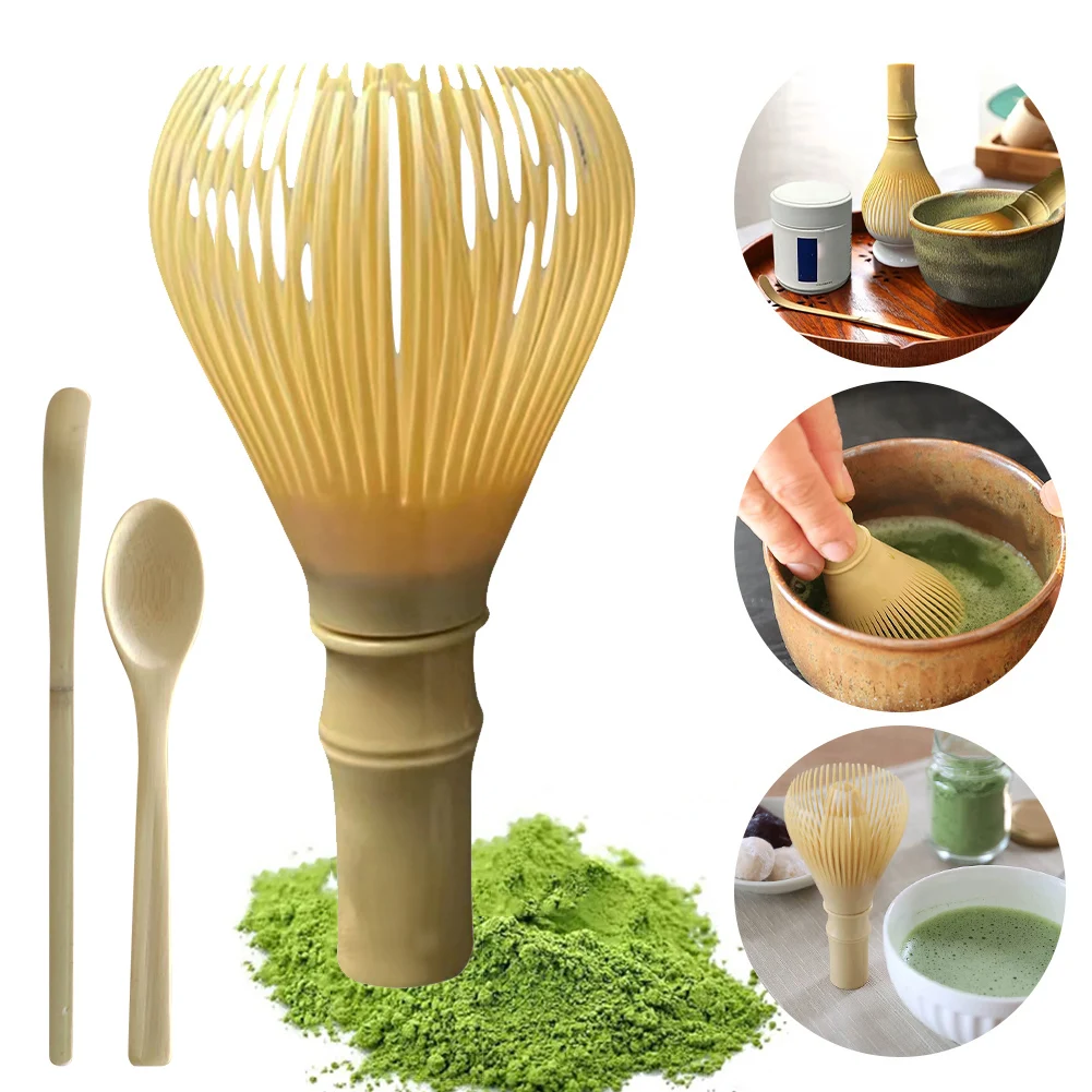 Resin Matcha Whisk Chasen Brush Tools for Matcha Green Tea Powder Reusable Powder Whisk with Whisk Holder Tea Ceremony 3pcs/set