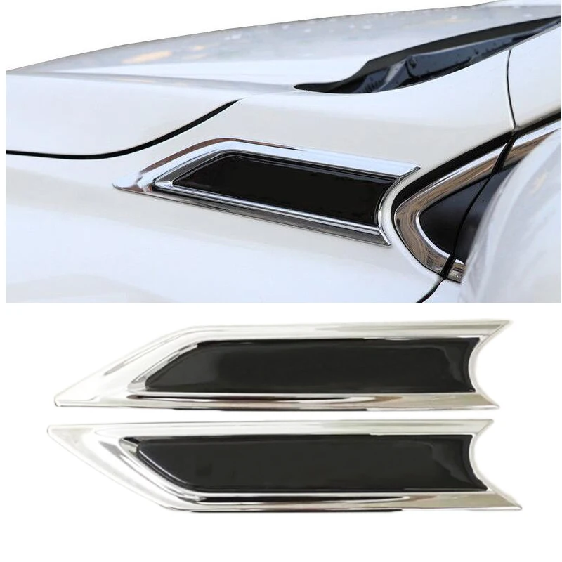 

For Honda CRV CR-V CR V 2017 2018 ABS Chrome Door Side Air Vent Wing Fender Emblem Badge sticker Trim 2pcs 3D sticker modeling