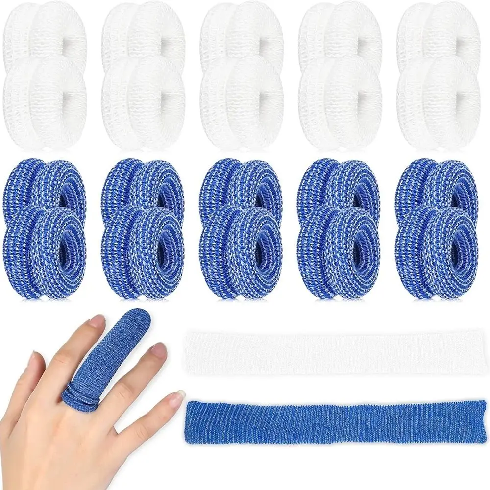 

10Pcs Tubular Finger Tubular Bandage Roll Soft Tubular Finger Dressings Elastic Breathable Finger Roll Dressings Gardening Work