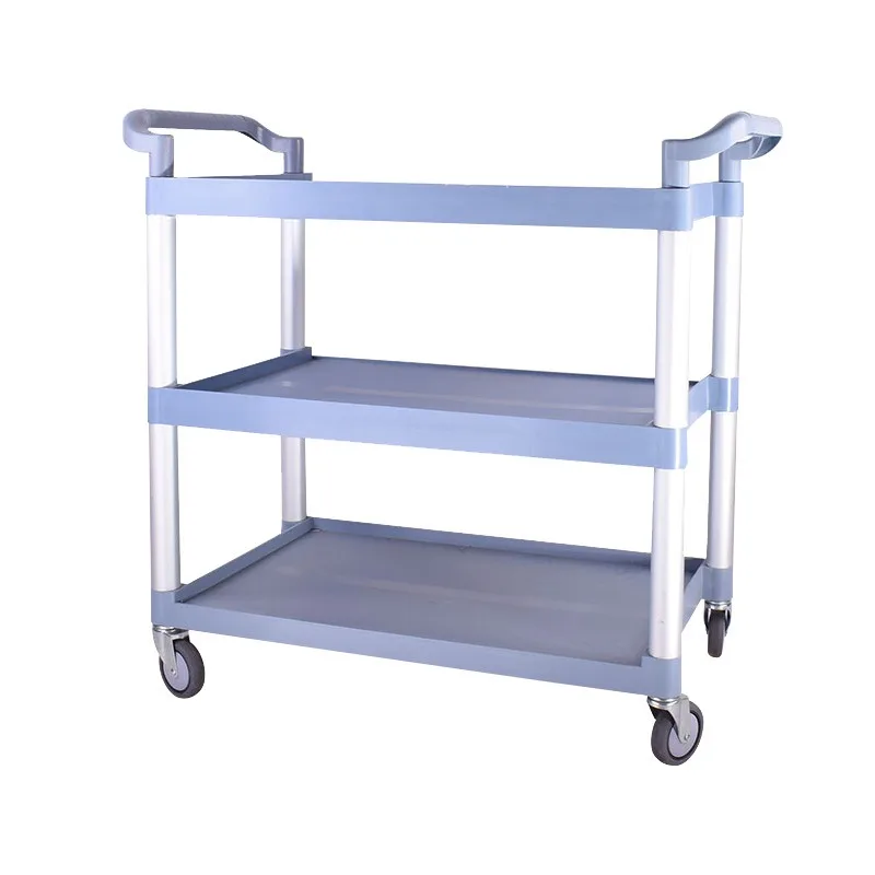 Special multi-purpose three-layer trolley, hotel restaurant dining cart, plastic three-layer service cart, food delivery trolley