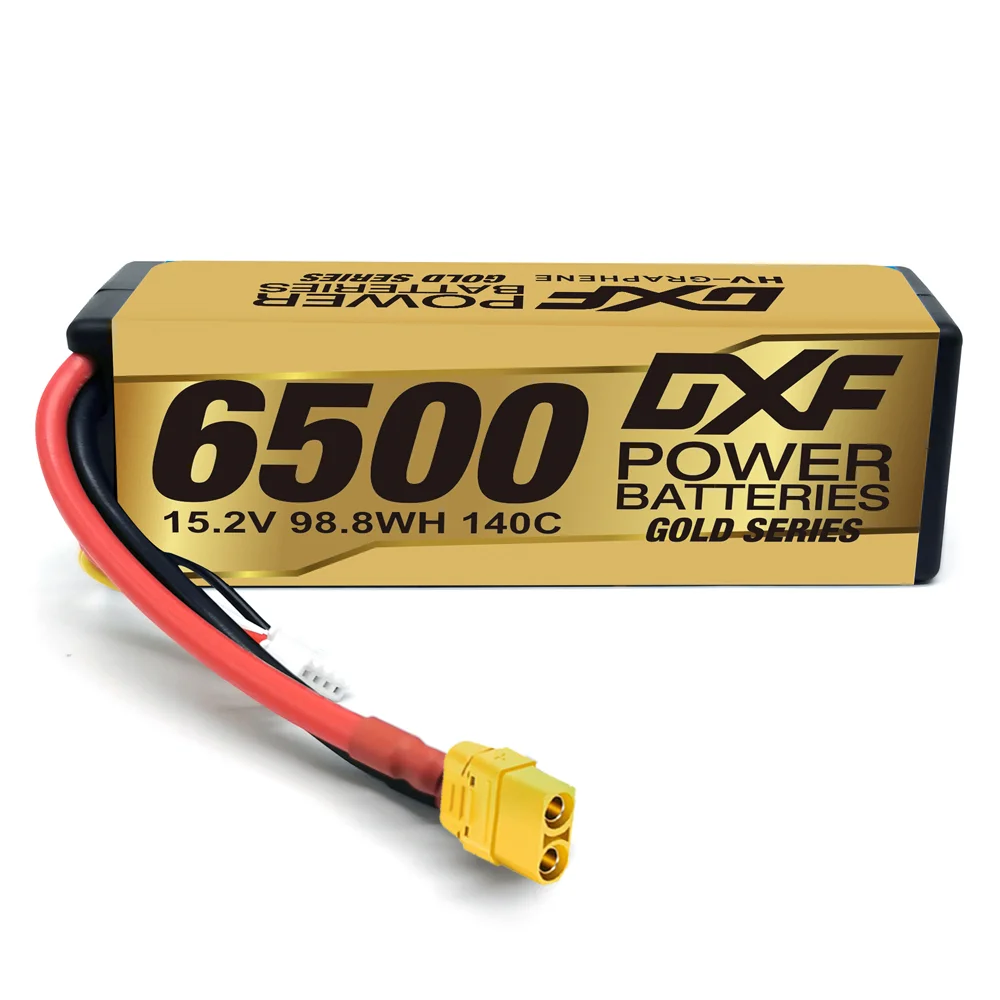 DXF 4S Lipo Battery 140C 6500mAh 130C 8000mAh 120C 8400mAh 130C 9200mAh EC5 XT90 Plug Hardcase for RC Car Boat Truck UAV RACING