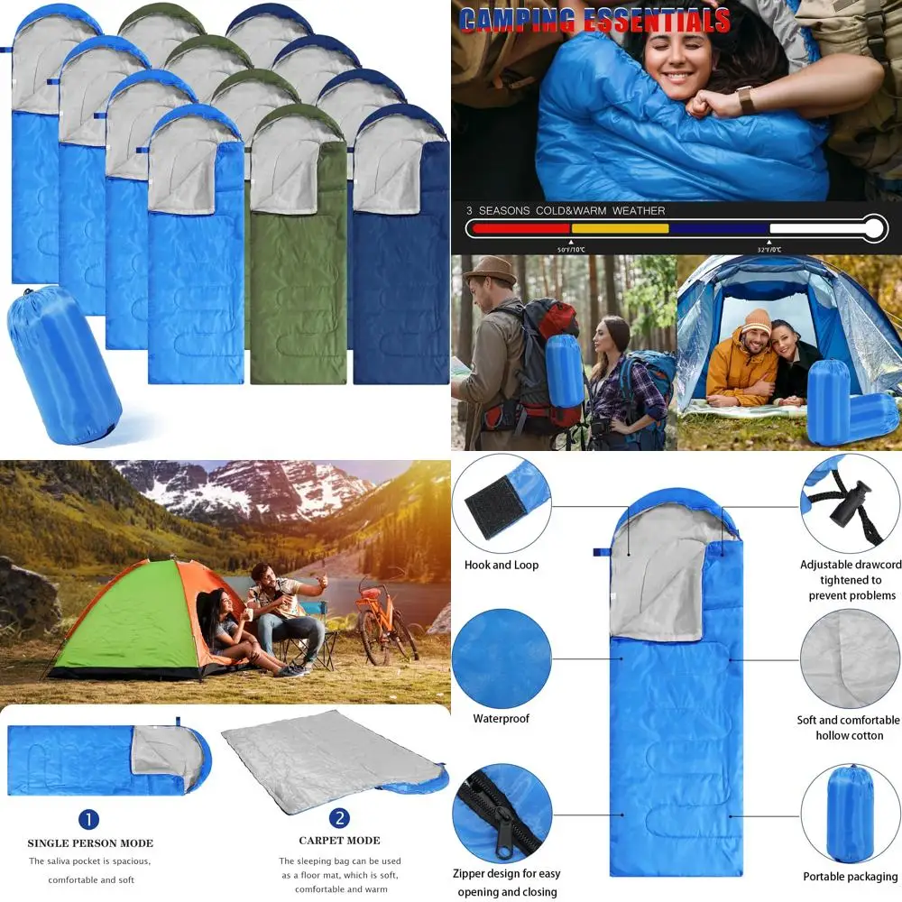 4계절 방수 성인용 침낭 - 야외 캠핑 장비, 노숙자 보호소, 추운 날씨용