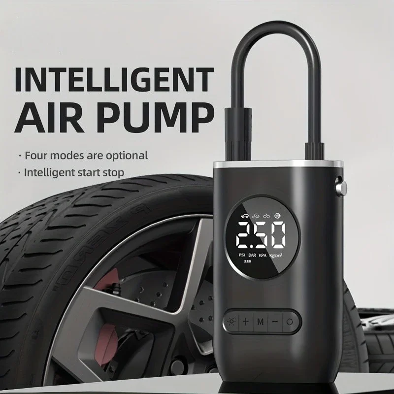 XMSJ Portable Wireless Tire Inflator Air Compressor Pump Handheld Mini Self-Propelled Electric Tire Pump Air Pump