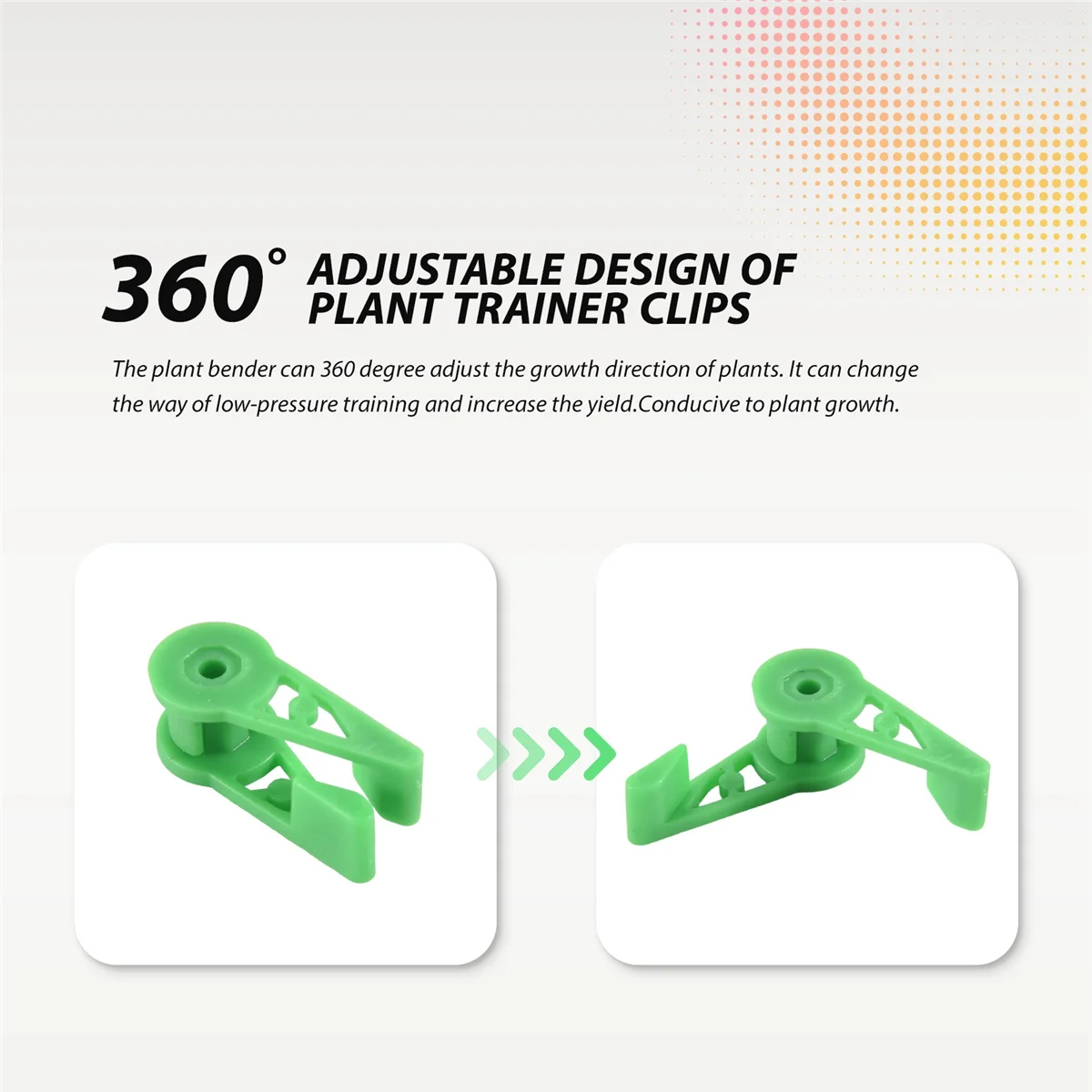 SLQZT 60Pcs 360 Degree Plant Stem Trainer Clips, Adjustable Plant Branches Bender Clips, Plant Training Control of Plants