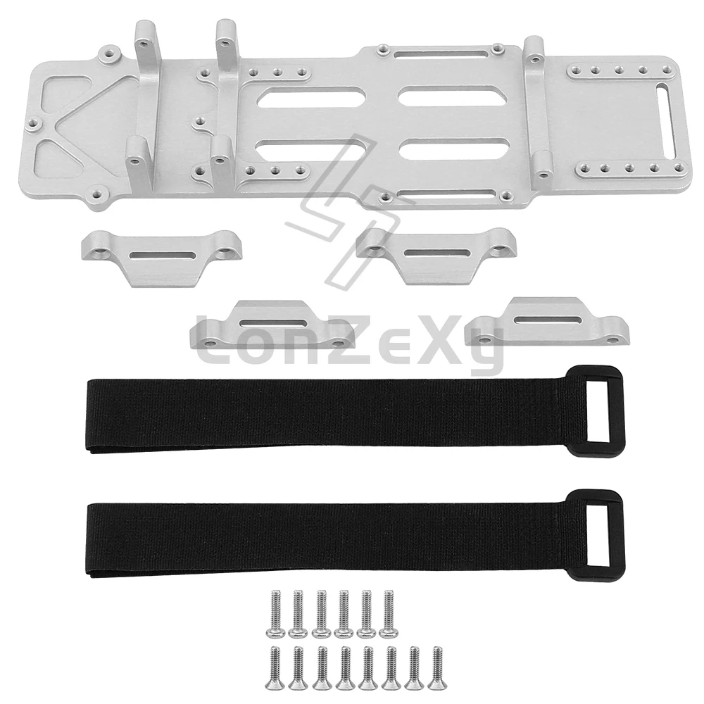 Uchwyt baterii ze stopu aluminium / wspornik ESC / RECEIVER do LOSI 1/18 Mini LMT 4X4 szczotkowany Monster Truck metalowe ulepszone części RC