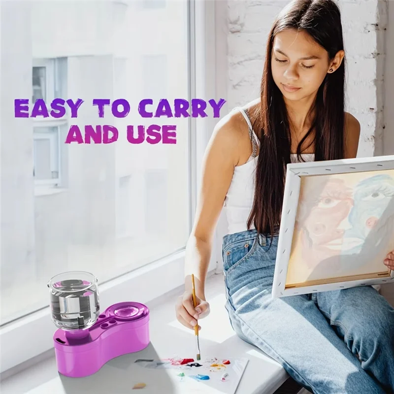 

Highly Recommended-Oil Painting Brush Washer Painting Brush Washing Box Cleaning Bucket Art Tools A