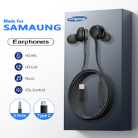 Type C Wired Earphone For Samsung Galaxy S25 S24 S23 Ultra USB C Headphones A56 A55 A54 A34 Note 20 10 3.5mm Jack Earbud Headset