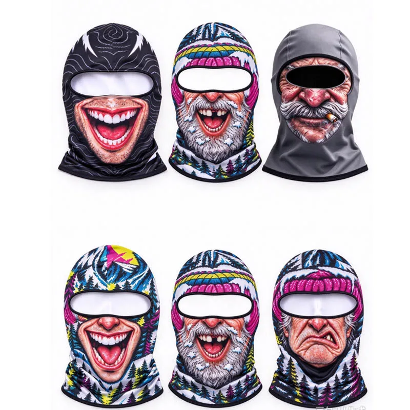 Christmas Outdoor 3D Warm Headset Riding Motorcycle Breathable Outdoor Sports Ski Mask 3D Funny Mask Warm Mask Halloween Mock He