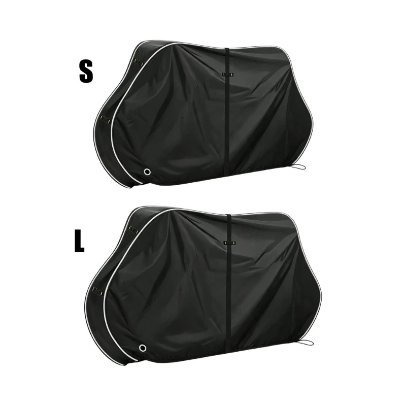 600D Bike Transport Cover for Outdoor Storage, Reflective Trim, Full Coverage and Rack Use for Cyclists M68E