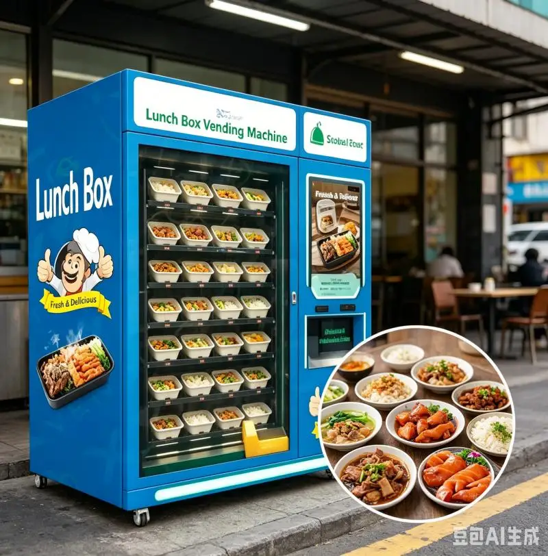 Machine Food Vending Lunch Box Vending Machine Customized Automatic Smart Meal Dispenser Commercial Food Locker Stainless Steel Self Service Solution