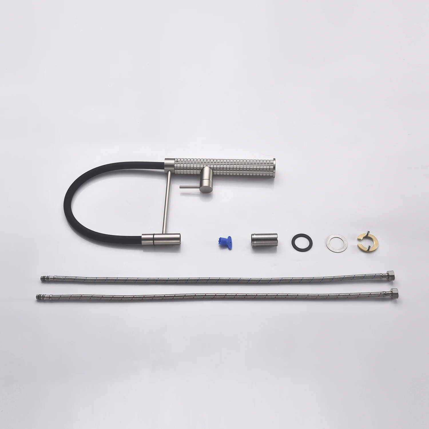 رخيصة الفاخرة النحاس الحمام مياه الحنفية رافعة واحدة نحى الذهب سحب أسفل الربيع رذاذ صنبور المطبخ بالوعة خلاط #2