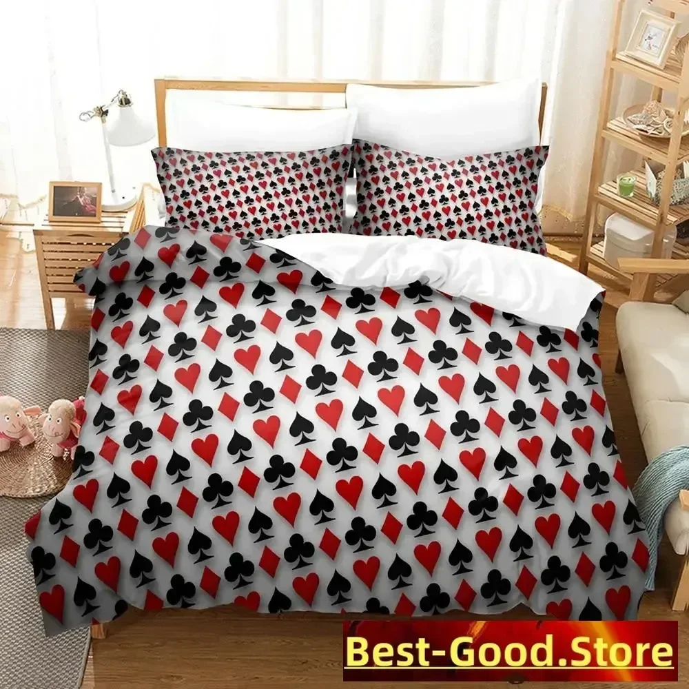 HIGH CARD Poker Bedding Set Single Twin Full Queen King Size Bed Set Adult Kid Bedroom Duvetcover Sets Anime parure de lit Bed