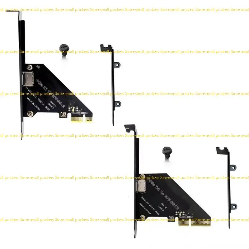 

R1WD PCIe PCIExpress x4x1 to Oculink SFF 8612 Adapter for SFF8639 Solid Disk Connection in PCs and Workstations