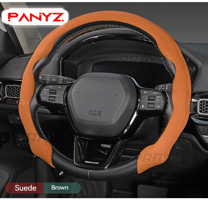 Antiskid Non-slip Car Steering Wheel Cover Suede For MG 3 5 6 ONE ZS EZS HS MG3 MG5 MG6 MG7 ZS GS GT Car Accessories