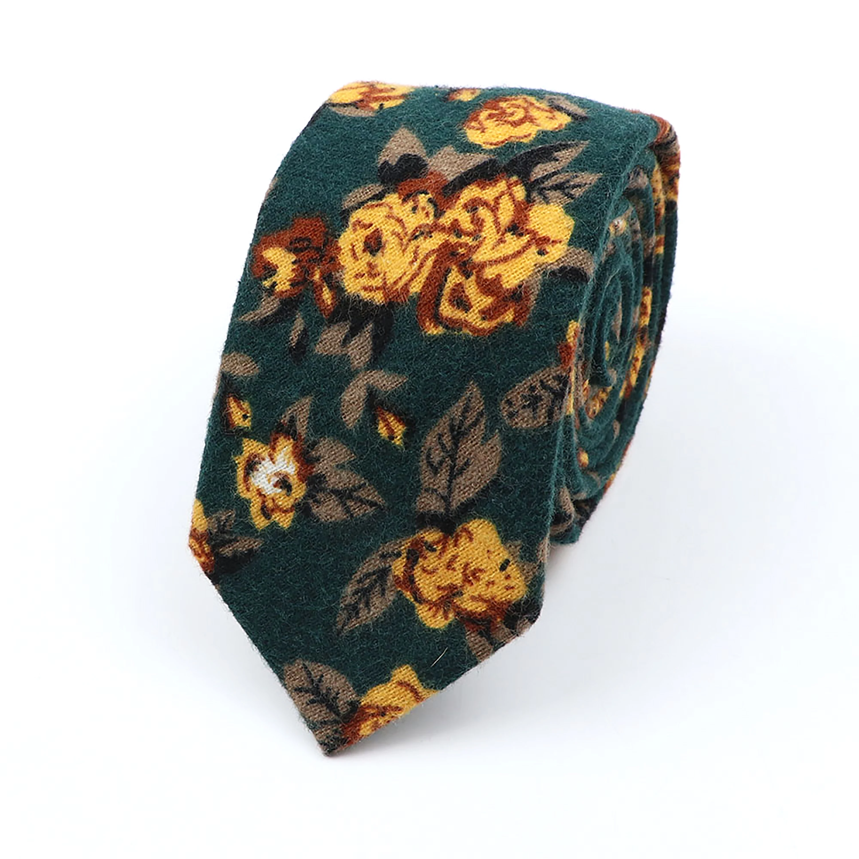 Mens Cotton Floral Slim Ties Casual Handmade Skinny Narrow Neck Tie For Wedding Party Suit Shirt Vintage Necktie Cravat Gift