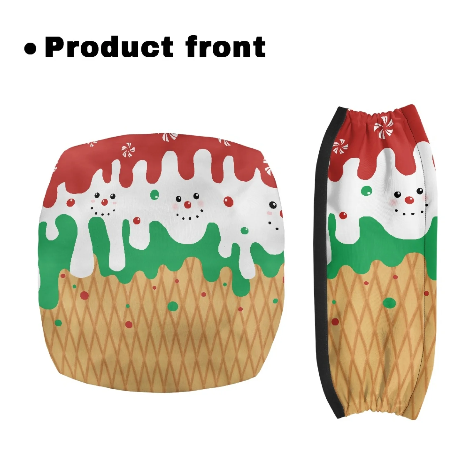 Coloranimal Improved Comfort Protective Cover 2 Pcs Rollator Seat Cover for Family for Streets Ice Cream Cone