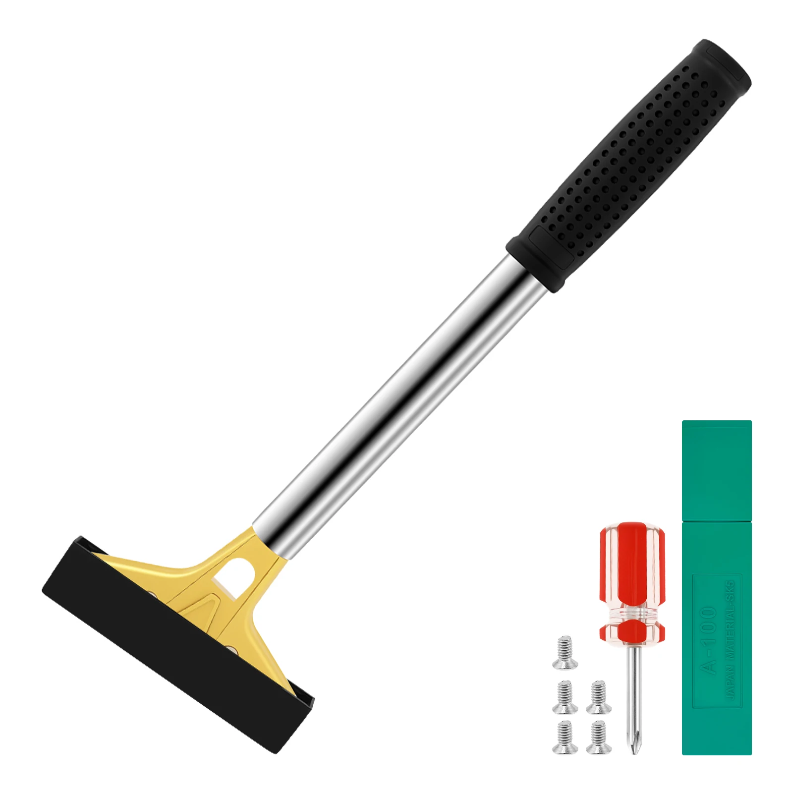 

Скребок для обоев с 10-лезвийным скребком для краски с эргономичной резиновой ручкой, прочный шпатель для краски, инструмент для чистки окон