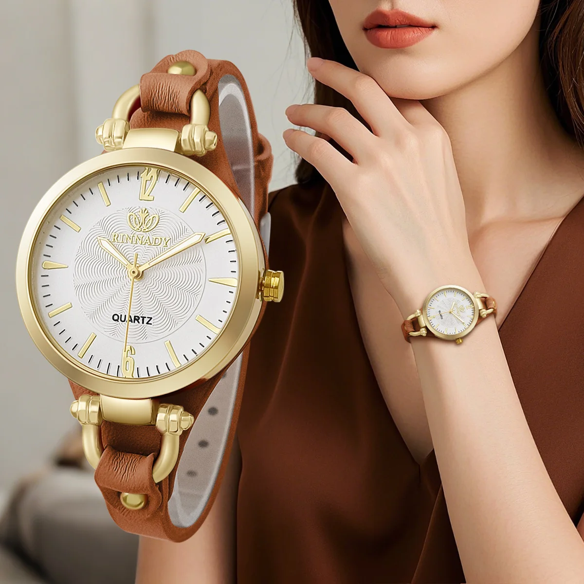High Quality Women Watch Leather Strap Quartz Watches Ladies Casual Wristwatches Clock Gift Reloj Mujer