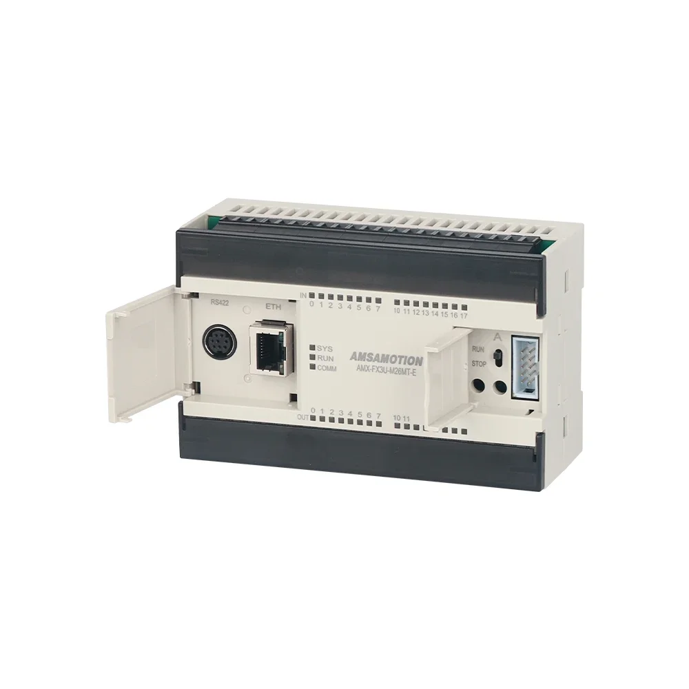 Amsamotion FX3U Ethernet PLC FX3U-M26MR-E FX3U-14MT FX3U-14MR for Mitsubishi Programmable Logic Controller Transistor Relay Anal
