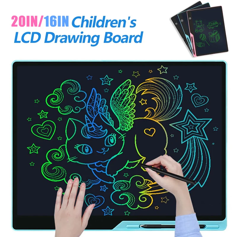 20/16 Lnch LCD Writing Tablets Drawing Board Montessori Educational Drawing Toys For Kids Students Magic Blackboard Toy Gifts