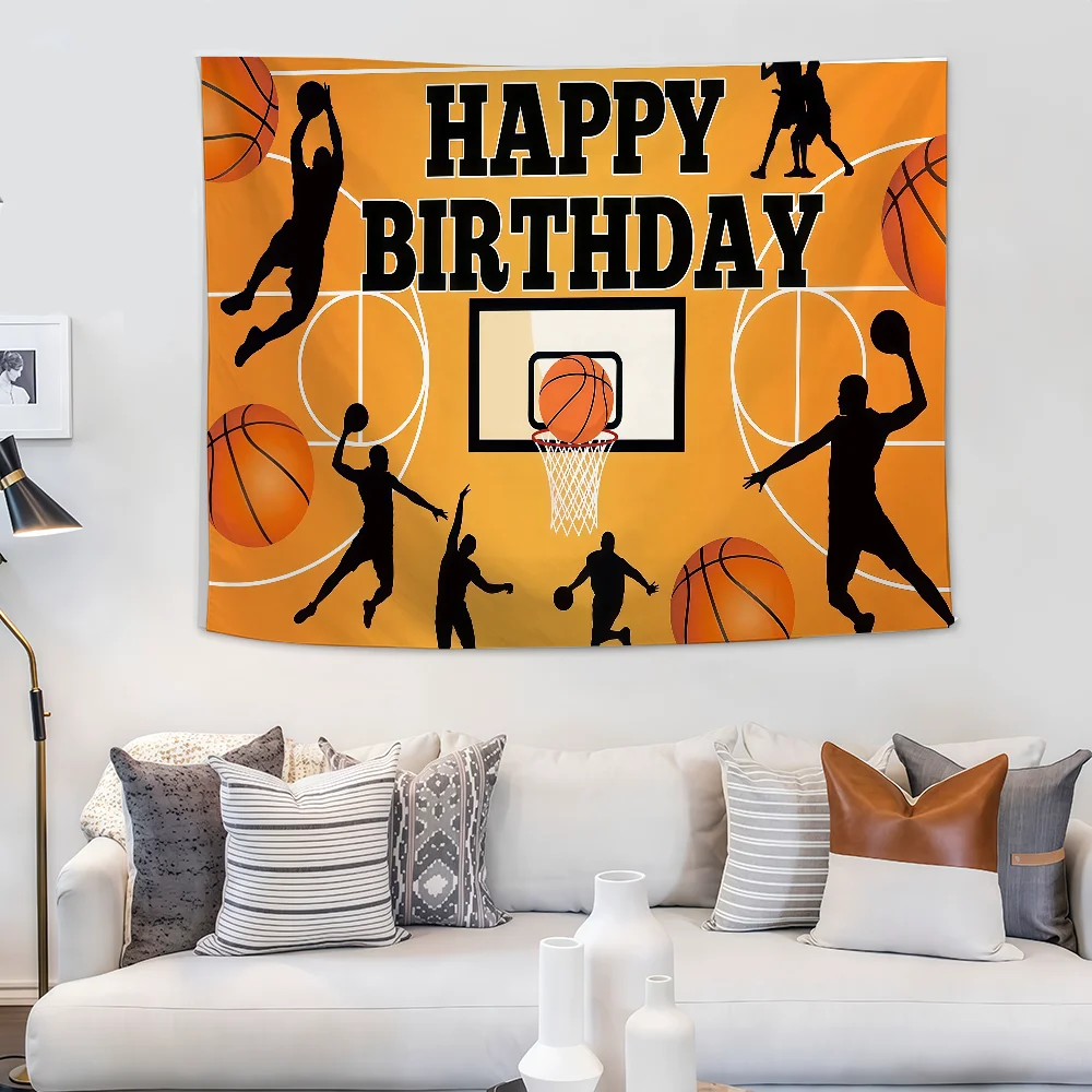 Basketball Birthday flag Suitable For Dormitory Room Outdoor Gift Party Decoration Picnic Camping