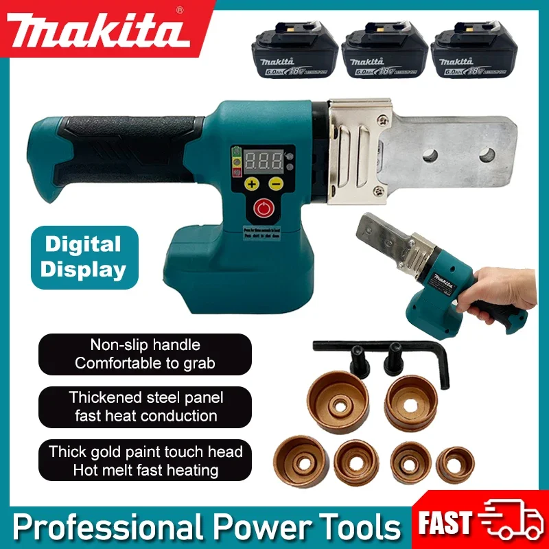 

Аккумуляторный аппарат для сварки пластиковых труб Makita (PPR/PE) без батареи, для нагрева и термоплавления