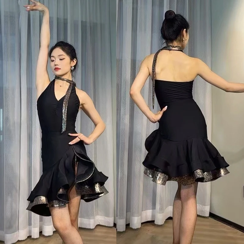 

Adults Chacha Latin Dance Competition Costumes Ladies Latin Dance Training Suits Women Performance Dancing Clothes SL12949
