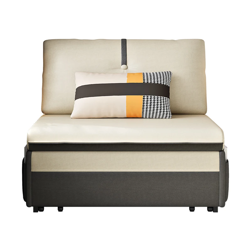 

New technology cloth sofa bed dual-purpose folding multi-functional pull-out storage small apartment sofa without armrests